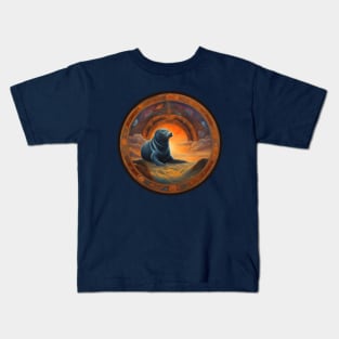 Dreaming Seal Sunset Kids T-Shirt